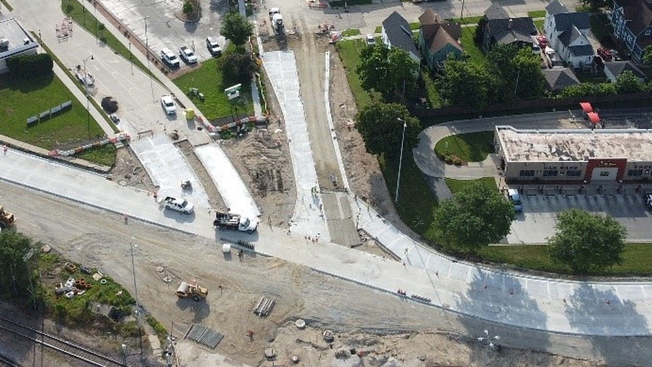 A single north and southbound lane of US Highway 51 (Center Avenue and Centerway) through Janesville's 5-points intersection will reopen Friday.