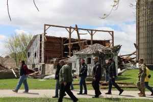 Gov. Evers tours tornado damage in Emerald Grove